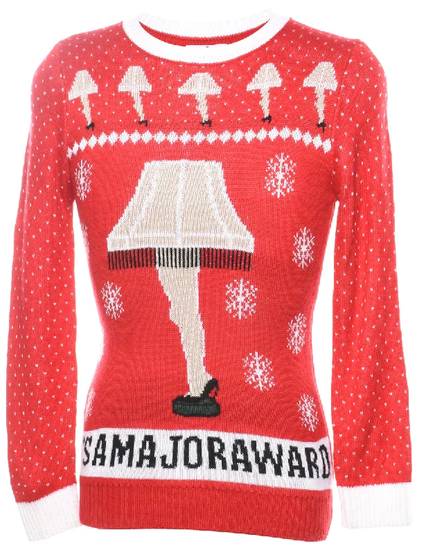 retro coatRed Christmas Jumper - S