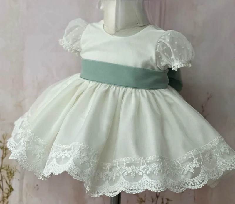 chic dressAntique Dress with Sage Sash