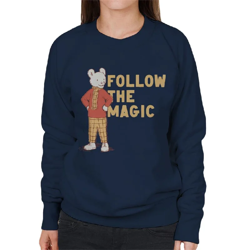 retro sports hoodieRupert Follow The Magic Adventure Women's Sweatshirt