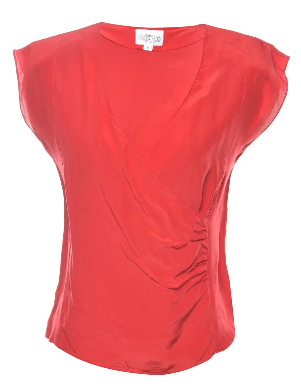 soft shell coatSleeveless Silk Top - S