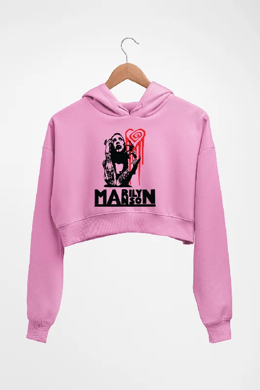 fleece hoodieMarilyn Manson Crop HOODIE FOR WOMEN