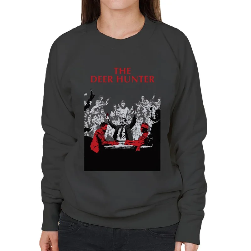 loose fit sports sweatshirtThe Deer Hunter Russian Roulette Scene Poster Women's Sweatshirt