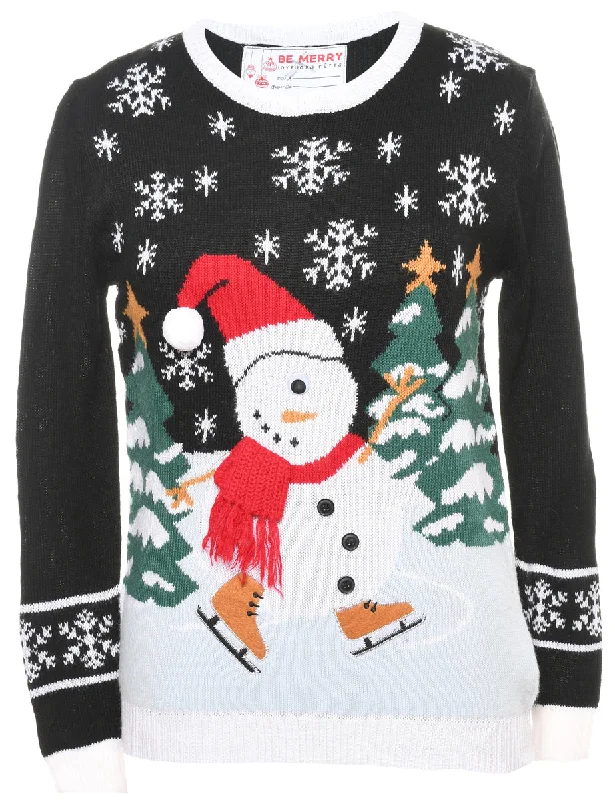 modern coatSnowman Christmas Cardigan - S