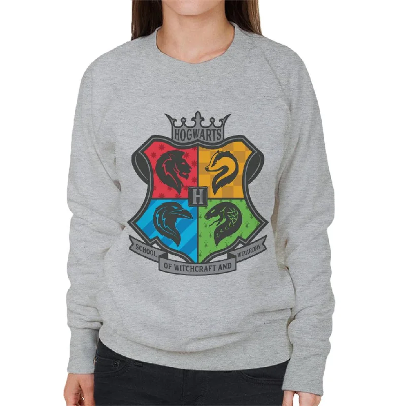 trendy fitness sweatshirtHarry Potter Hogwarts School Of Witchcraft And Wizardry Mascots Women's Sweatshirt