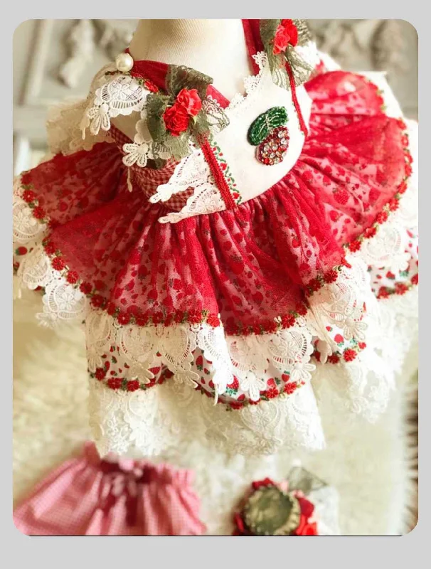 velvet dressStrawberry Jubilee Dress