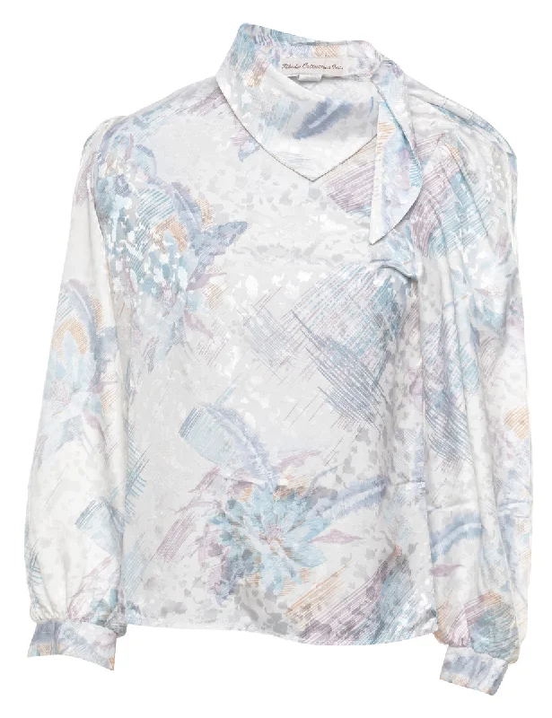 long-sleeve coatFloral Blouse - M