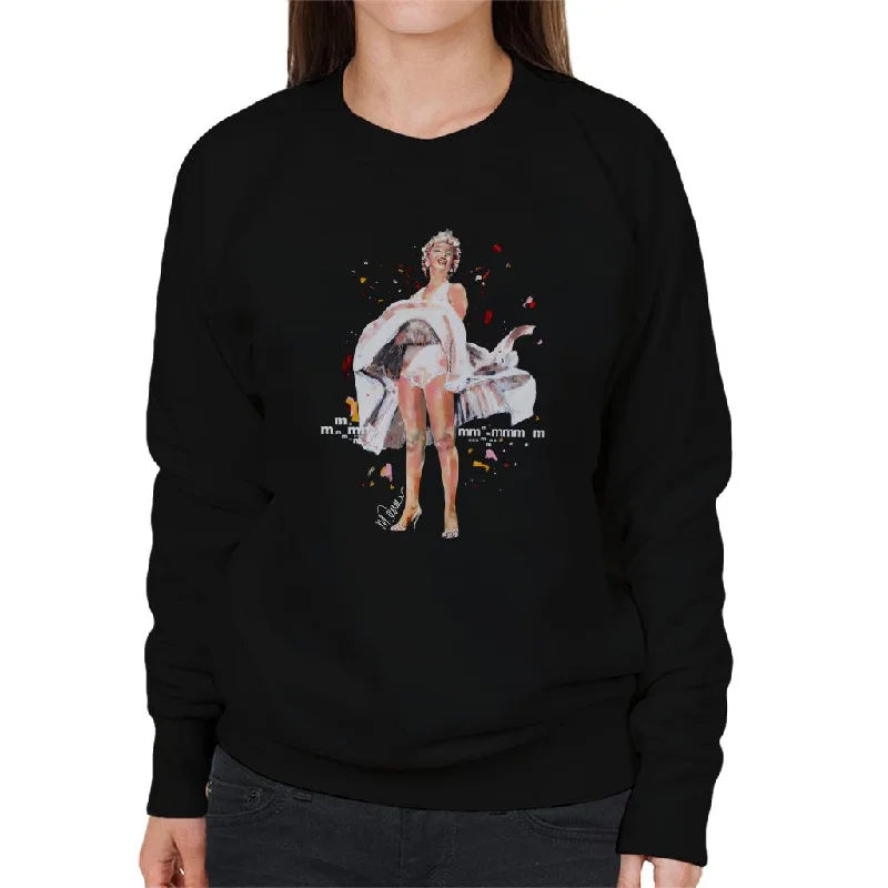 chic active hoodieSidney Maurer Original Portrait Of Marilyn Monroe Skirt Blowing Women's Sweatshirt