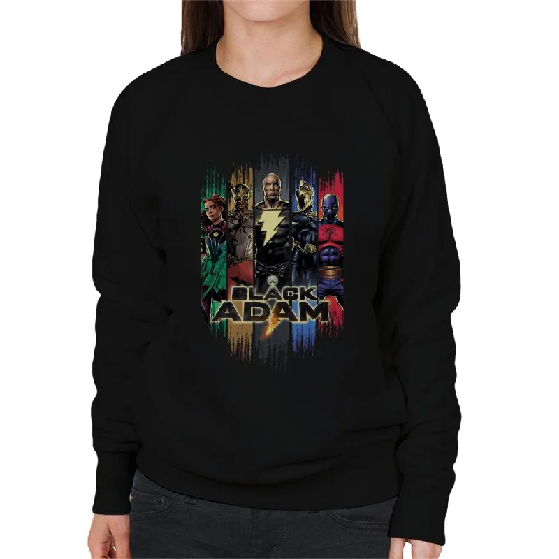 bold workout sweatshirtBlack Adam And The Justice Society Of America Women's Sweatshirt