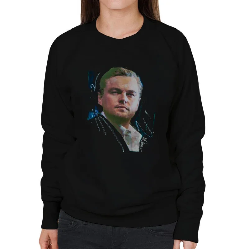 bold fitness hoodieSidney Maurer Original Portrait Of Leonardo DiCaprio Stare Women's Sweatshirt