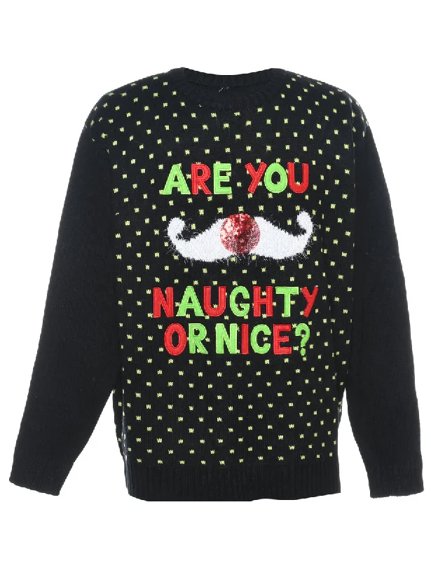 trendy jacketFestive Season Christmas Jumper - L