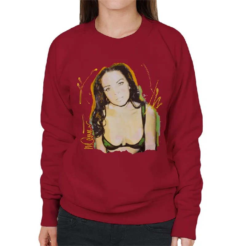 fitness lifestyle hoodieSidney Maurer Original Portrait Of Lindsay Lohan Bra Women's Sweatshirt