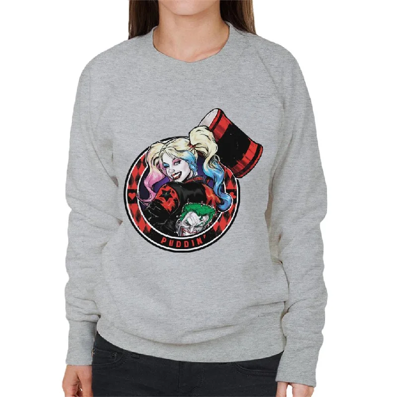 stylish performance hoodieBatman Harley Quinn Vs The Joker Puddin Women's Sweatshirt